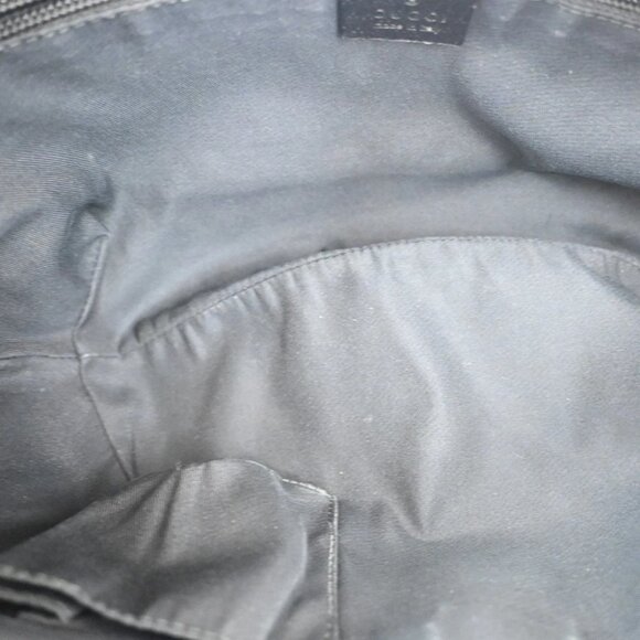 GUCCI Logo GG Pattern Sherry Shoulder Bag Canvas Leather Black Italy - Picture 8 of 16